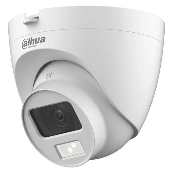 Cámara Dahua Domo 2mp 2.8m Smart Light Full Color Audio Bnc Color Blanco DH-HAC-HDW1209TLQP-A-LED-0280B